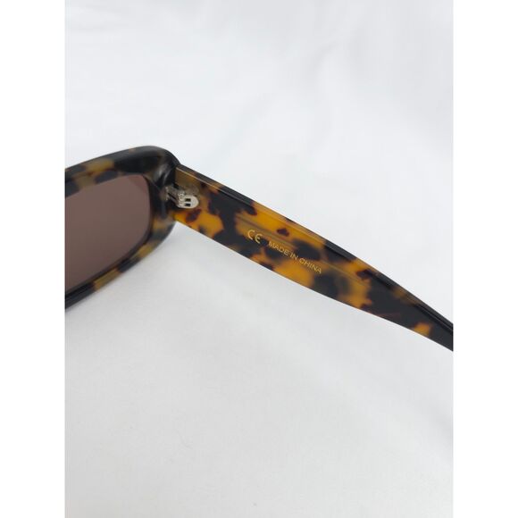 Madewell Baymont Square Sunglasses Brown Tortoise Multi Y2K Classic - Picture 7 of 13